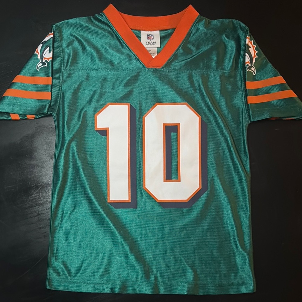 NFL Teal and Orange Miami Dolphins #10 PENNINGTON Team Jersey size M